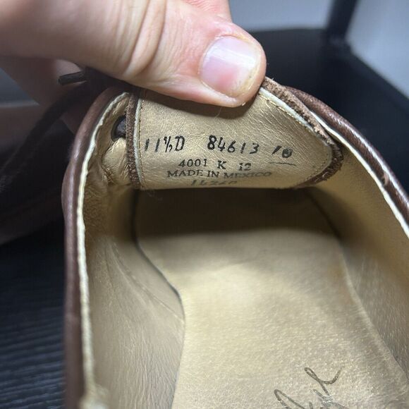 Frye Mens Size 11.5 D Brown Leather Oxford Dress Shoes - Picture 13 of 13